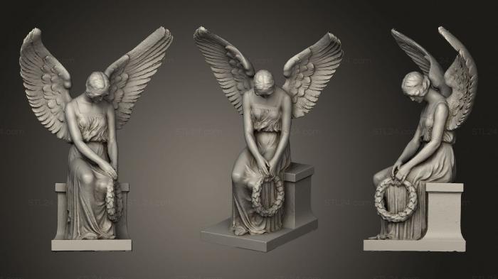 3d модели ангелы (Ангел 02, AN_0242) 3D модель для ЧПУ станка
